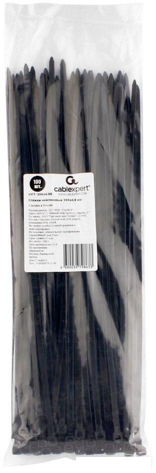 Стяжка для кабеля Cablexpert NYT-300x4.8B (100 шт.)